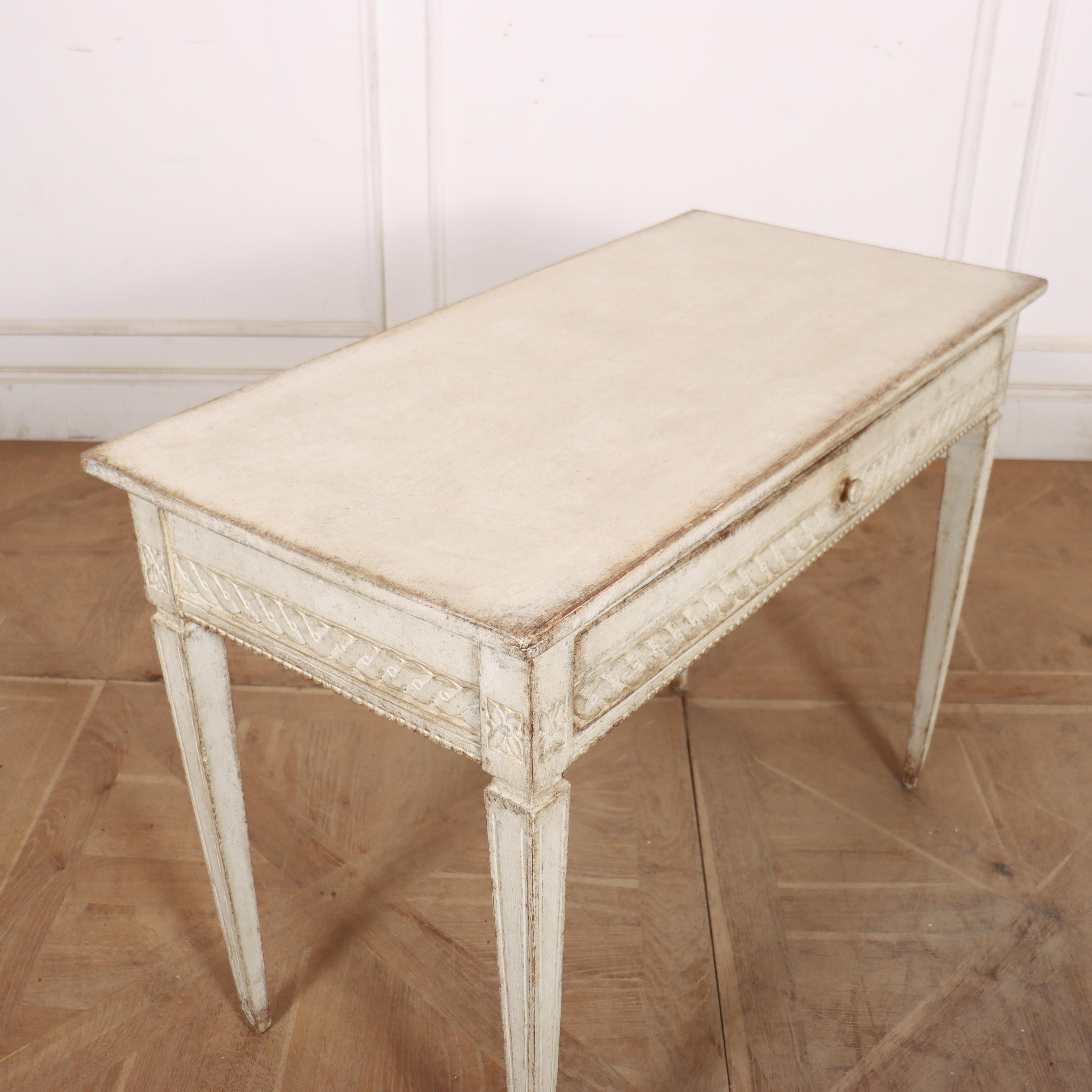 Gustavian Swedish Painted Side Table For Sale at 1stDibs