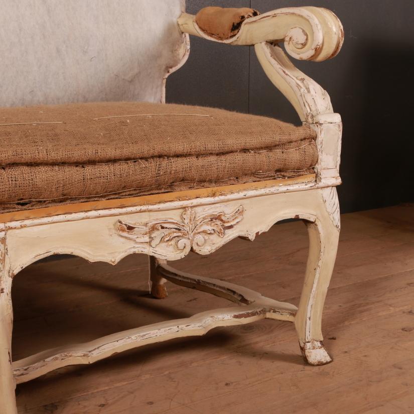 Superbe canapé suédois du 18ème siècle avec peinture d'origine, 1810.

Hauteur du siège : 51 cm (20