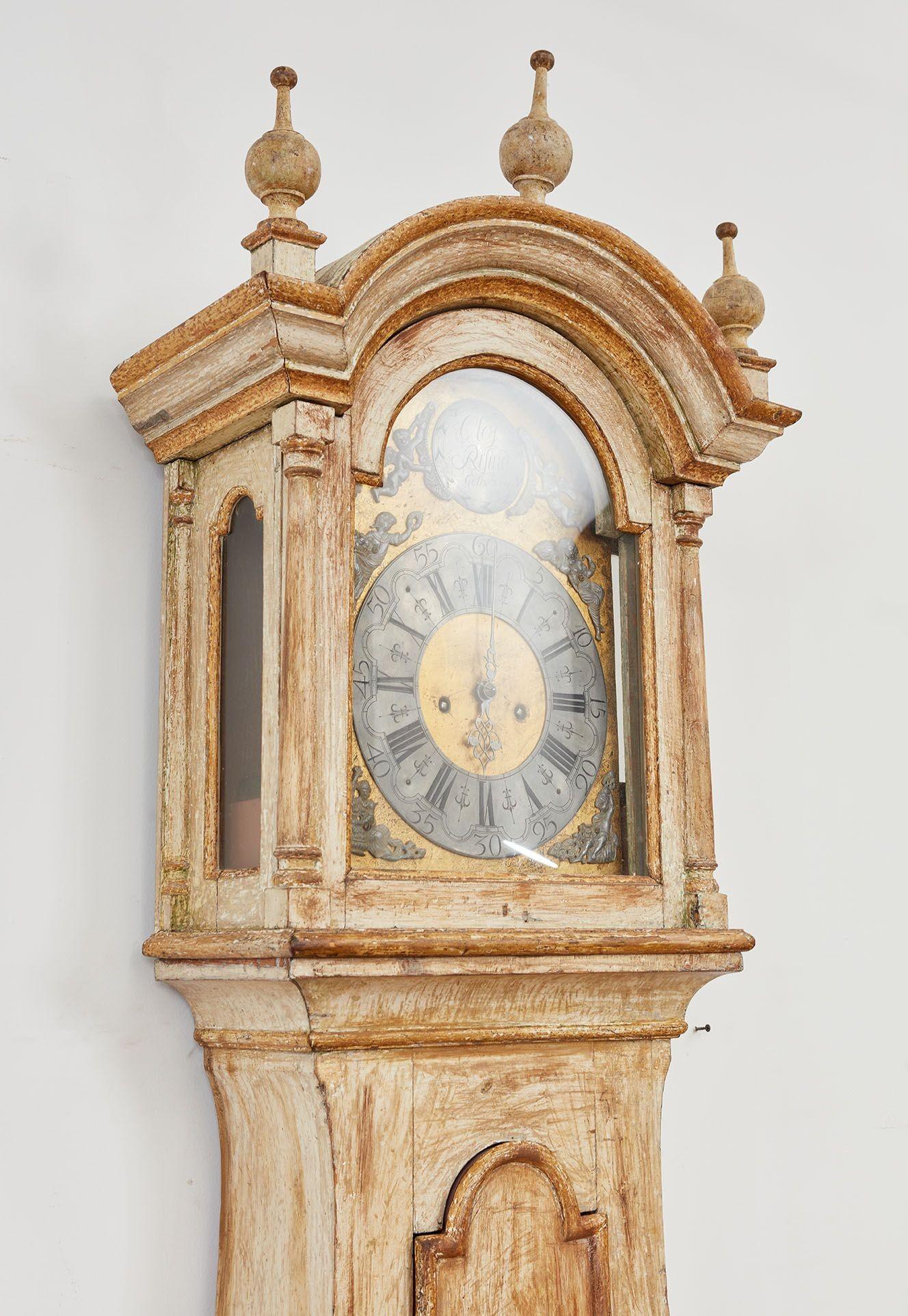18th Century Gustavian Tallcase Clock For Sale