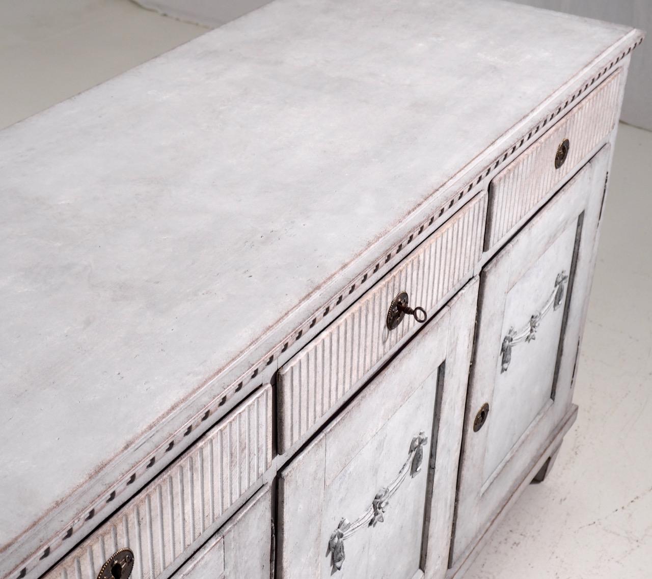 Gustavian Three-Door Sideboard, 19th Century 5