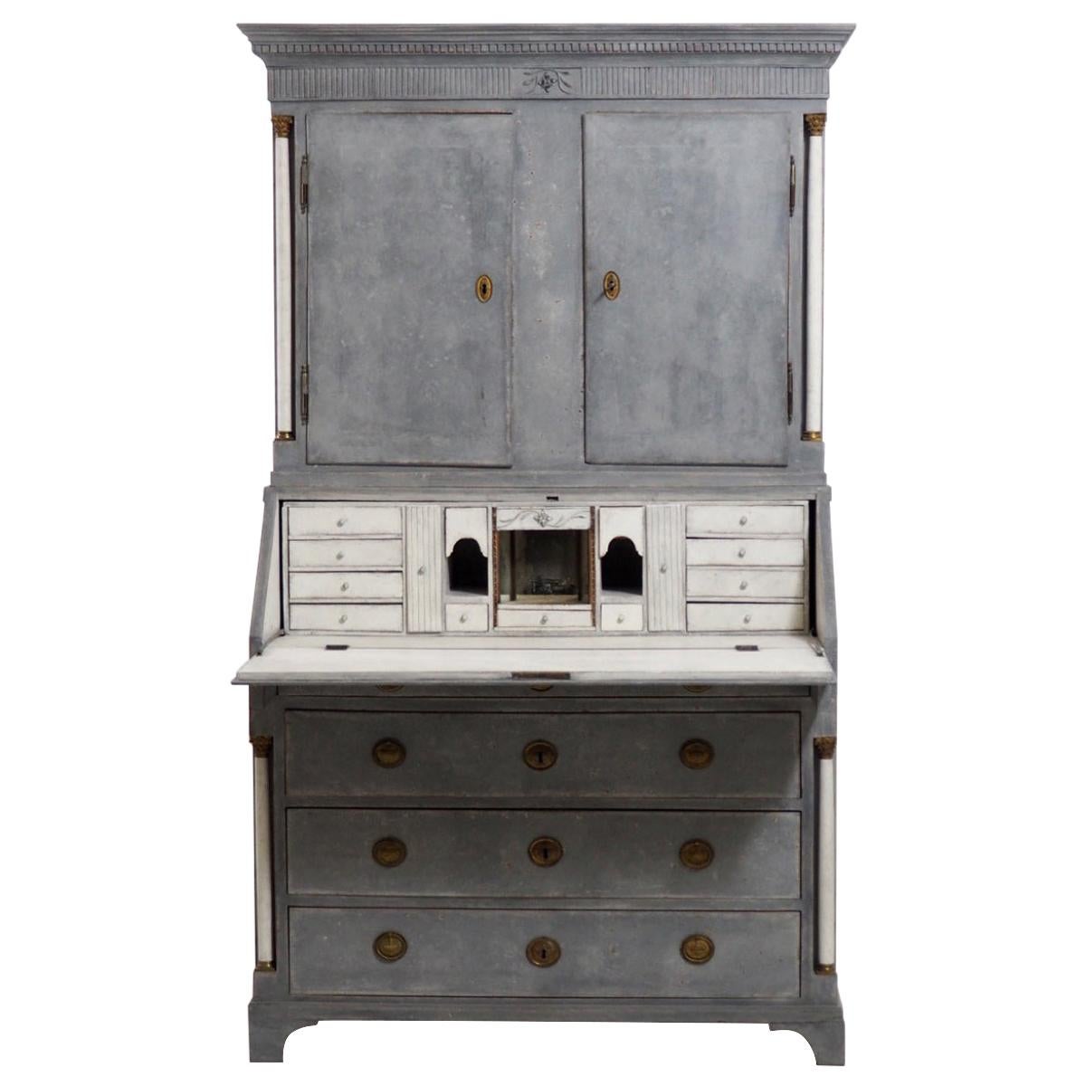 Gustavian Three-Part Bureau, circa 1810