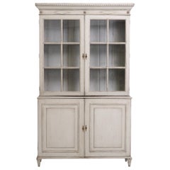 Gustavian Two-Parts Bookcase, circa 1810-1830