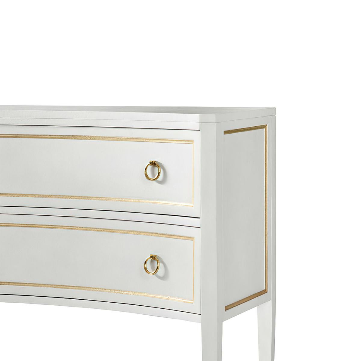 Gustavian White Painted Commode In New Condition For Sale In Westwood, NJ