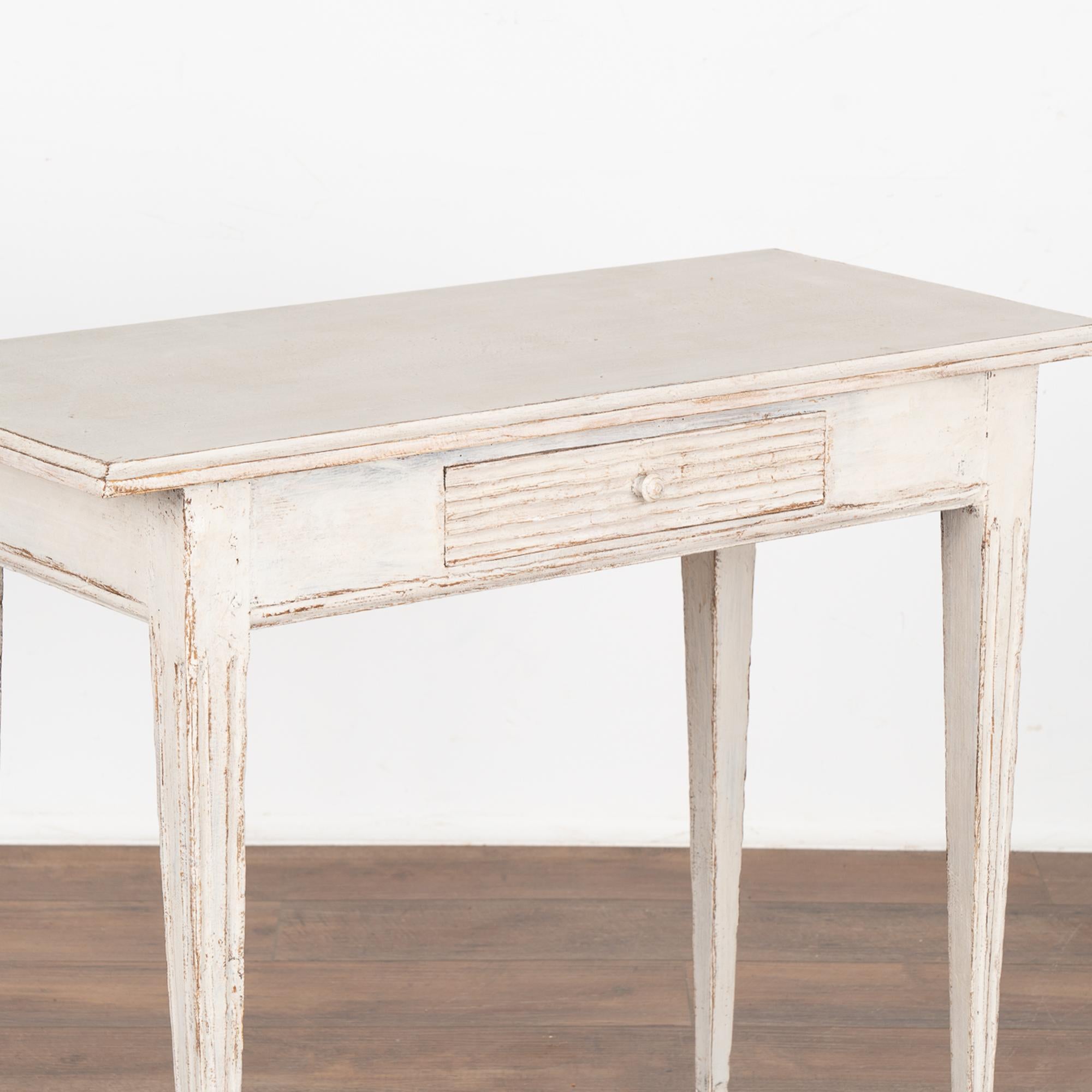 Gustavian White Painted Side Table with Drawer, Sweden circa 1820-1840 2