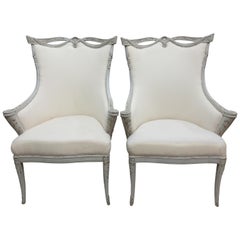 Antique Gustavian Wing Chairs