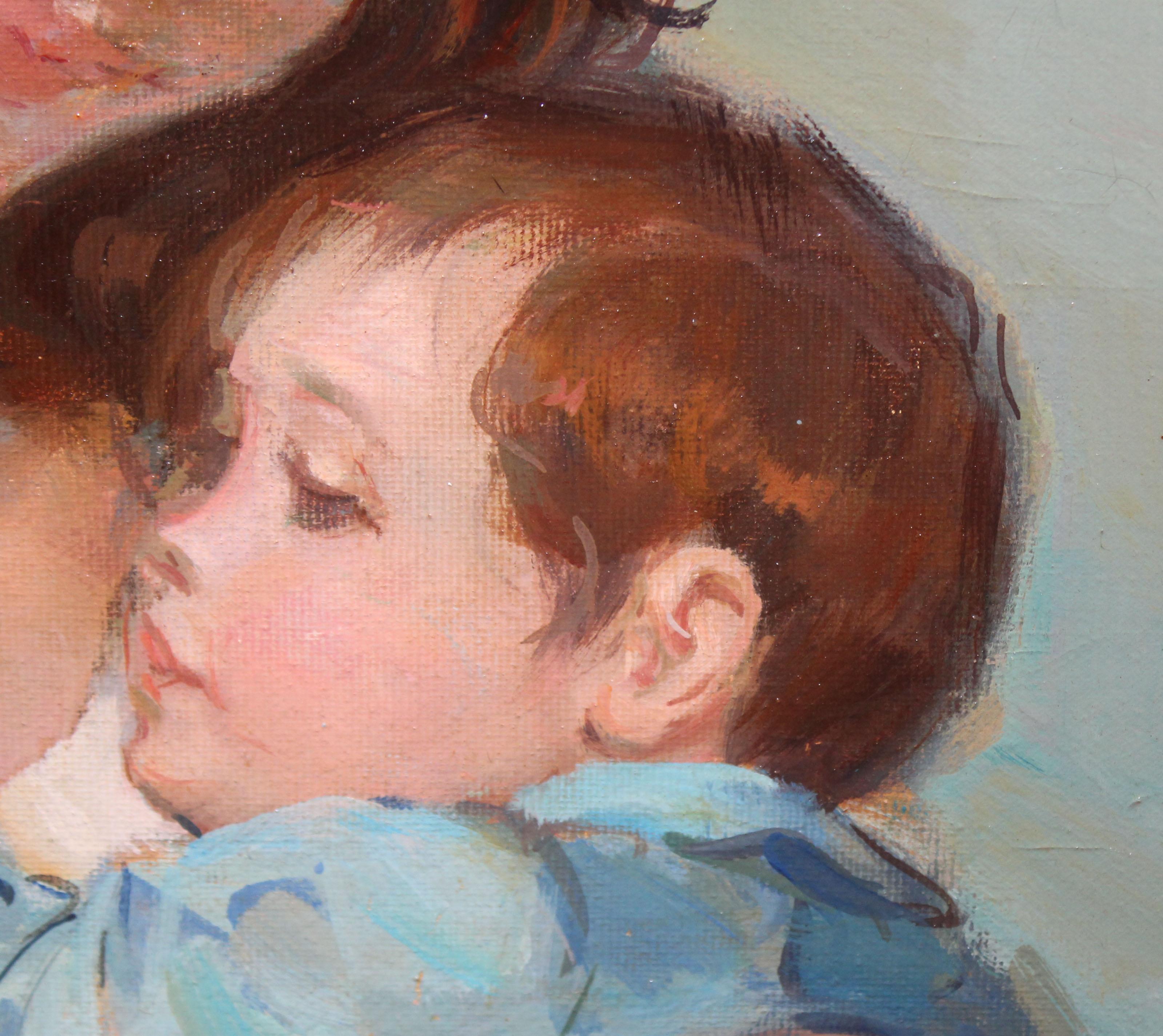 Maternidad - Óleo sobre tela en venta 2