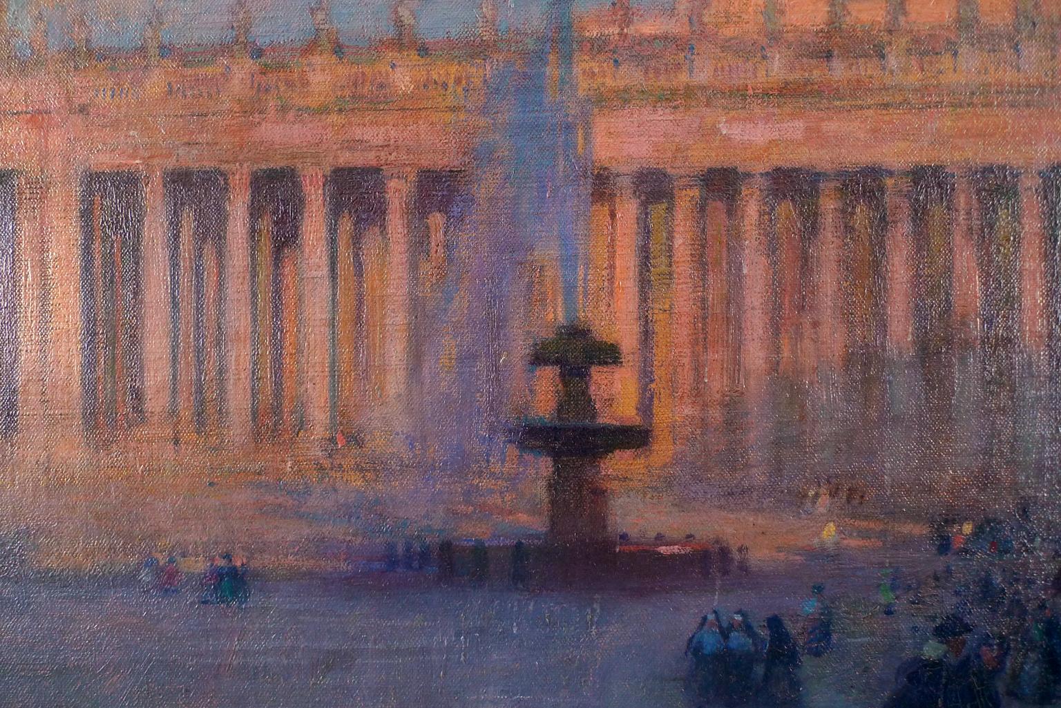 „Saint Peter's Square, Rom“, Öl auf Leinwand von Gustavo Bacarisas, 19. Jahrhundert im Angebot 2