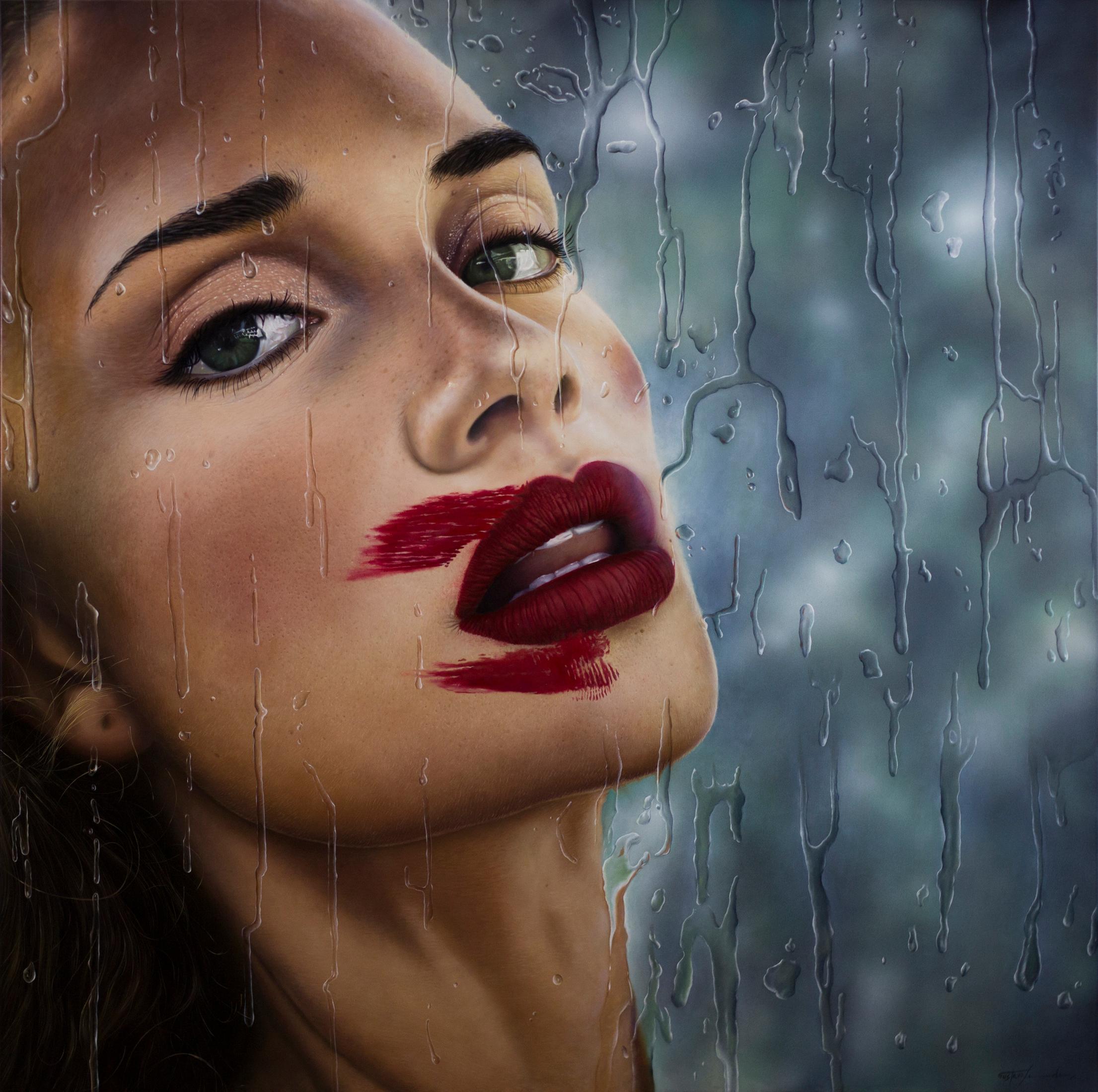 Gustavo Fernandes Figurative Painting - Cherry Lips
