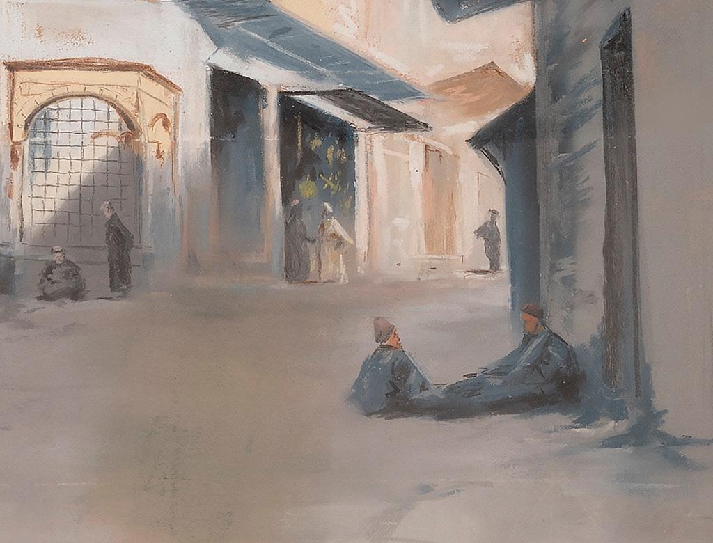 Mosque in Constantinople -  Drawing - Mid-20th Century - Painting by Gustavo Francalancia