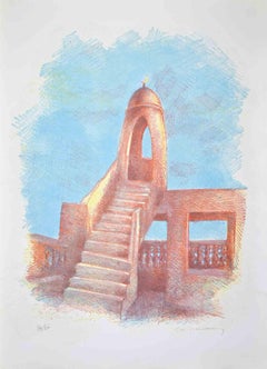 Minarete - Litografía de Gustavo Francalancia - 1980