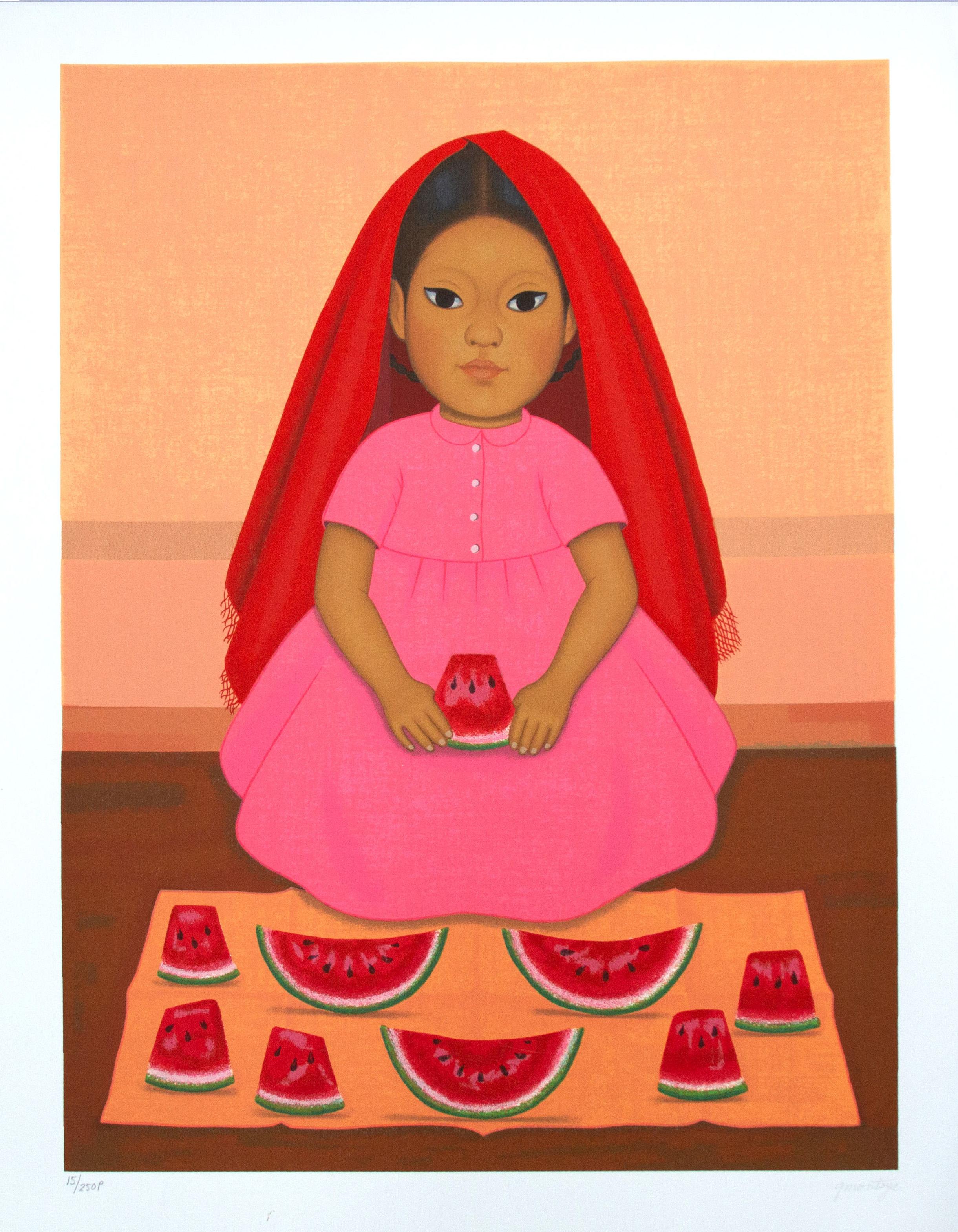 Gustavo Montoya Portrait Print - Sandía, de la serie Niños Mexicanos