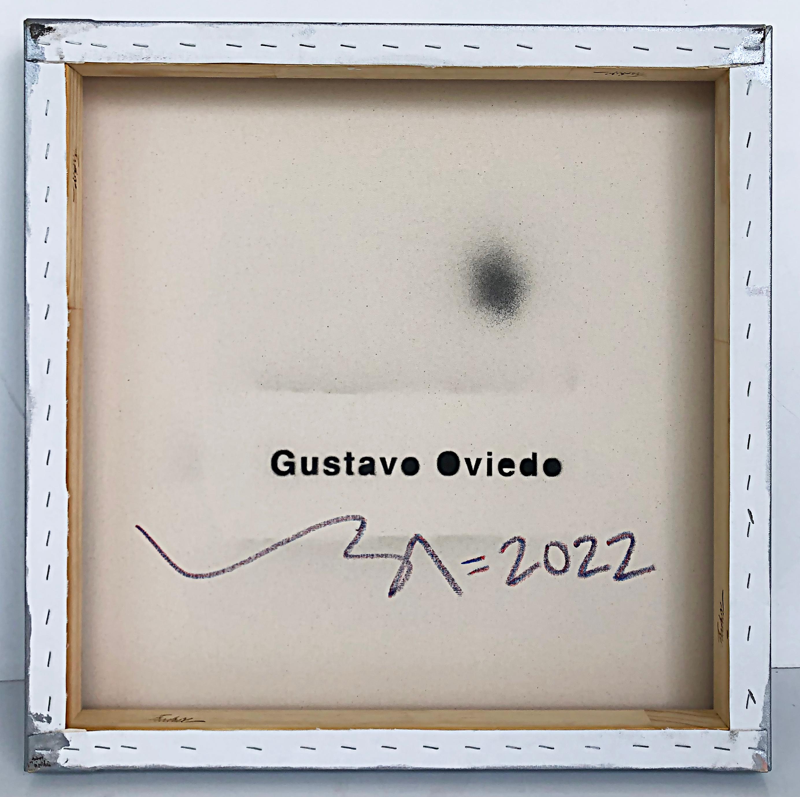 Peinture abstraite sur toile de Gustavo Oviedo, 2022 Nuageux avec une chance de pluie Neuf - En vente à Miami, FL