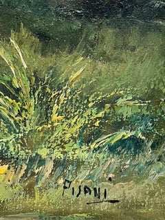 "By the Riverbank" by Gustavo Pisani - Oil on Canvas - 50x70 cm