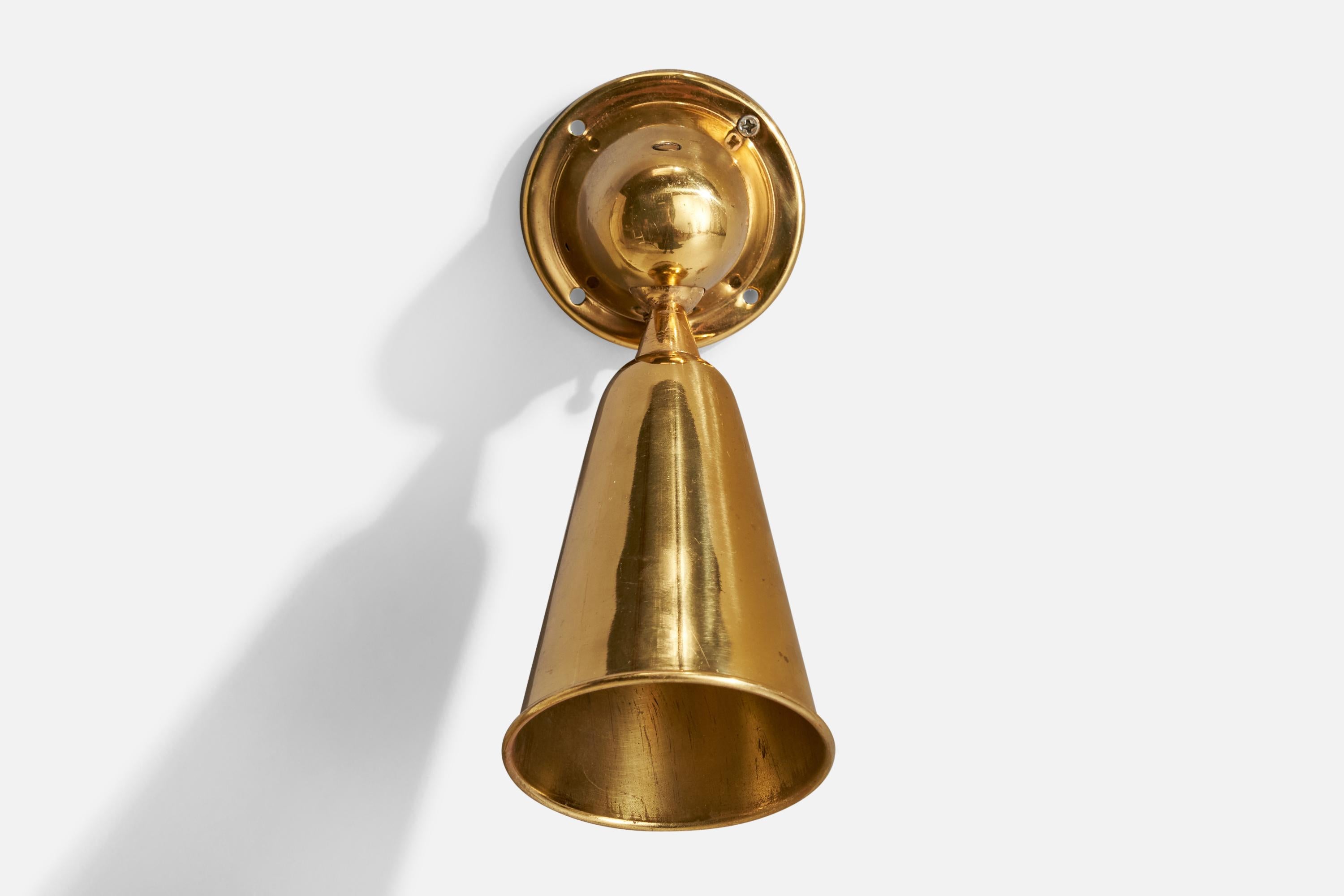 Mid-Century Modern Gustavo Pulitzer Finali, Wall Light, Brass, Italy, 1950 For Sale