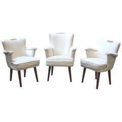 Gustavo Pulitzer Set of 3 Dining Armchairs from MV Augustus Ocean Liner, 1952