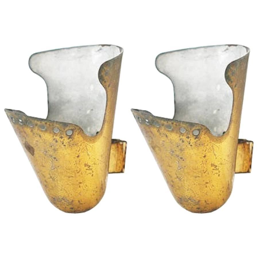 Gustavo Pulitzer, Two Rare Lamps from the Ocean Liner Andrea Doria For Sale