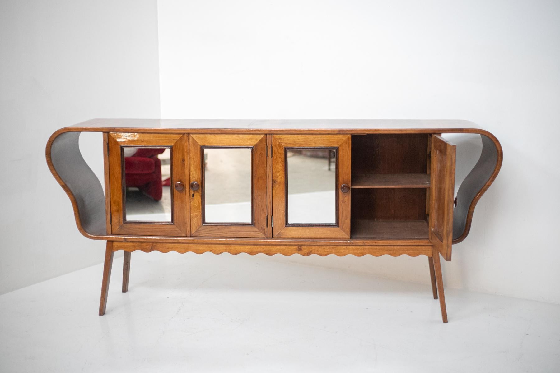Gustavo Pulitzer Wooden Sideboard, Signed 3
