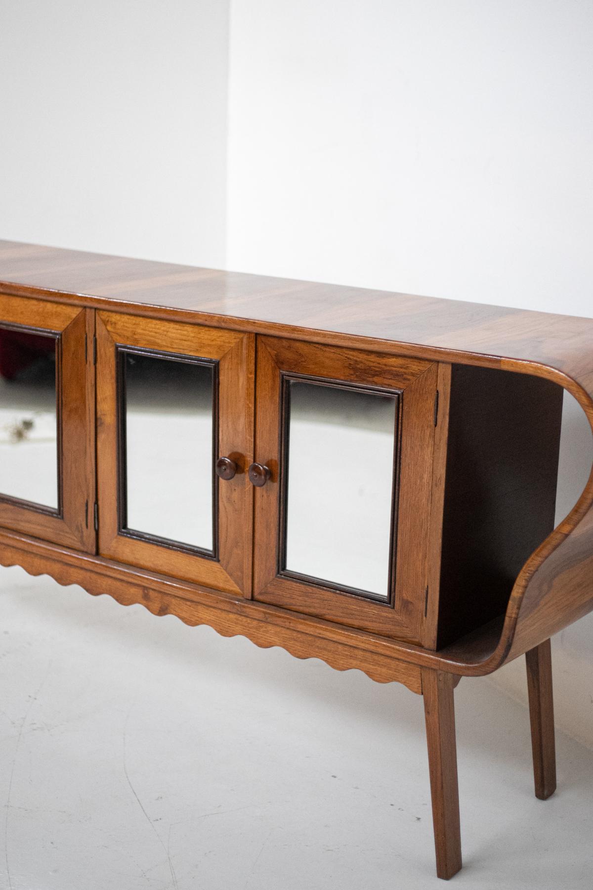 Gustavo Pulitzer Wooden Sideboard, Signed In Good Condition In Milano, IT