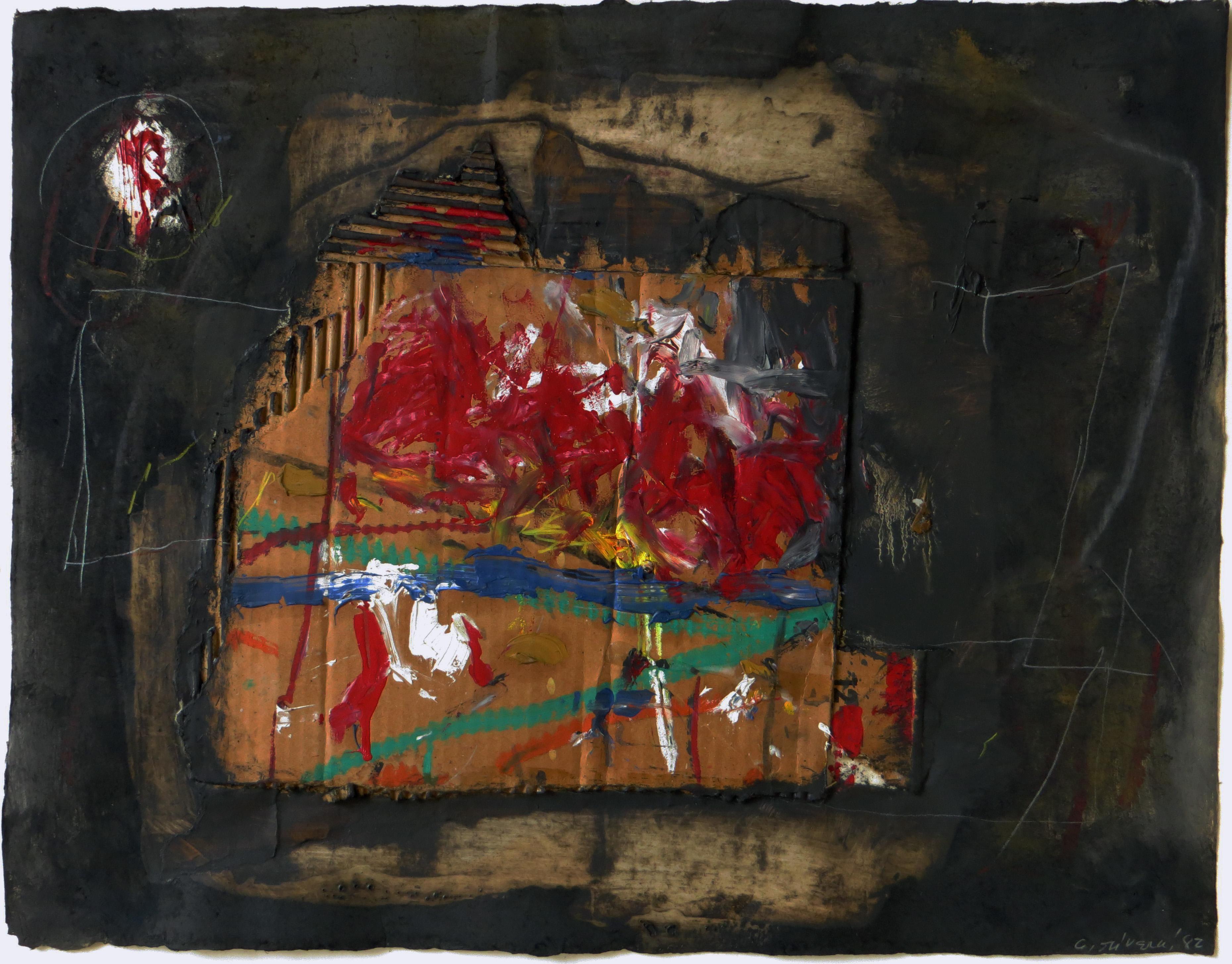 Gustavo Ramos Rivera Abstract Painting - Abstract Mixed Media Painting