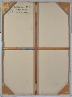 Grande huile sur toile abstraite de Gustavo Ramos Rivera « Vérone »