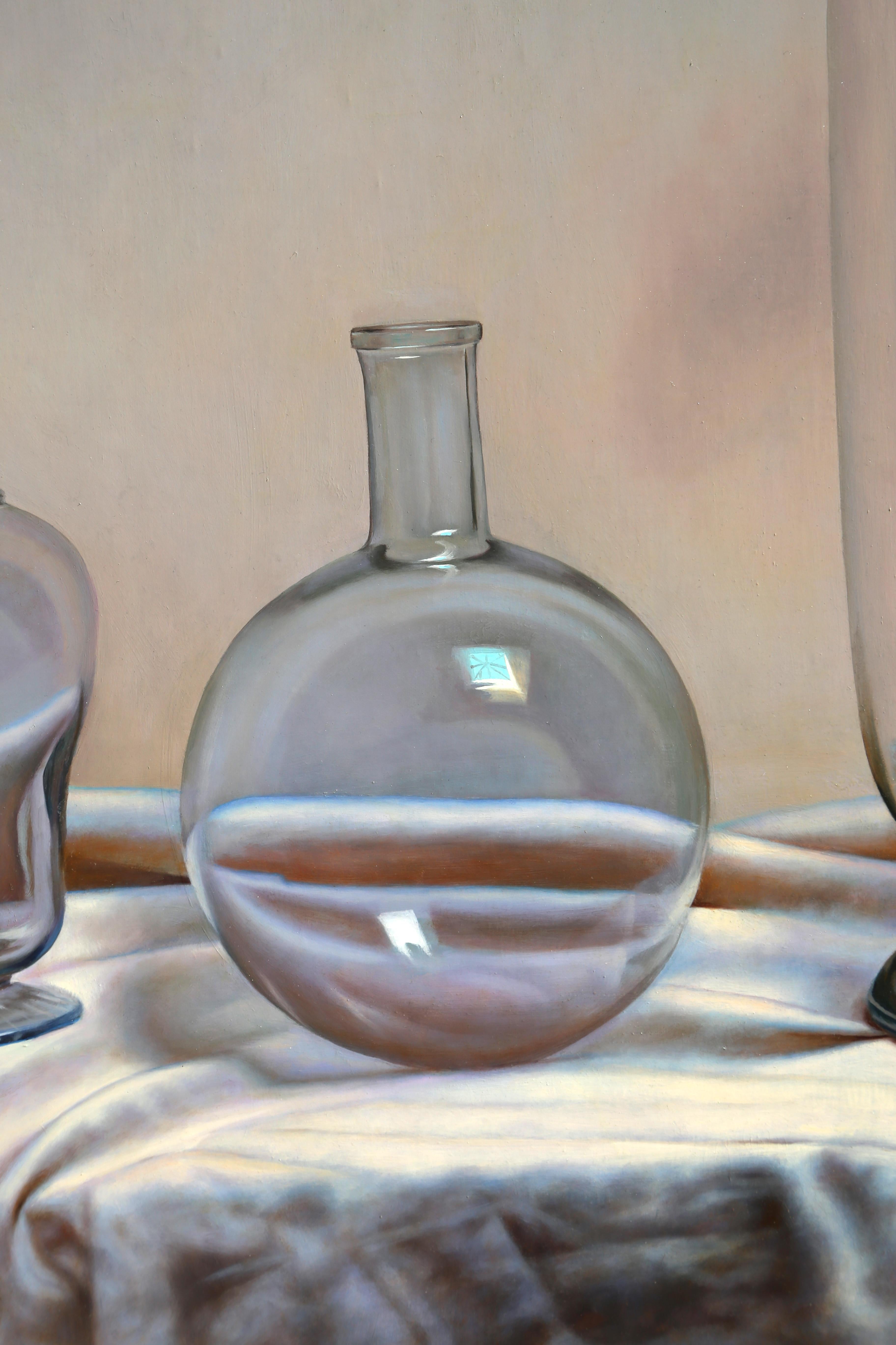Five Vases - Painting by Gustavo Schmidt