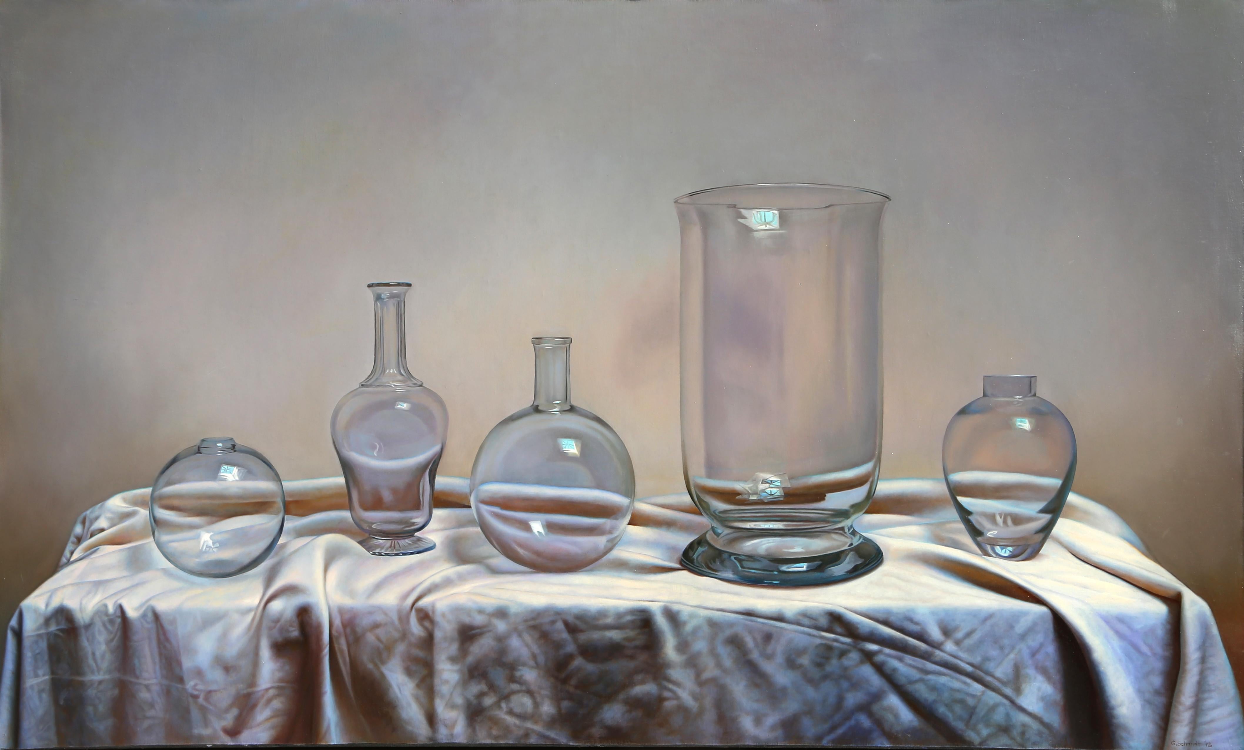 Gustavo Schmidt Still-Life Painting - Five Vases