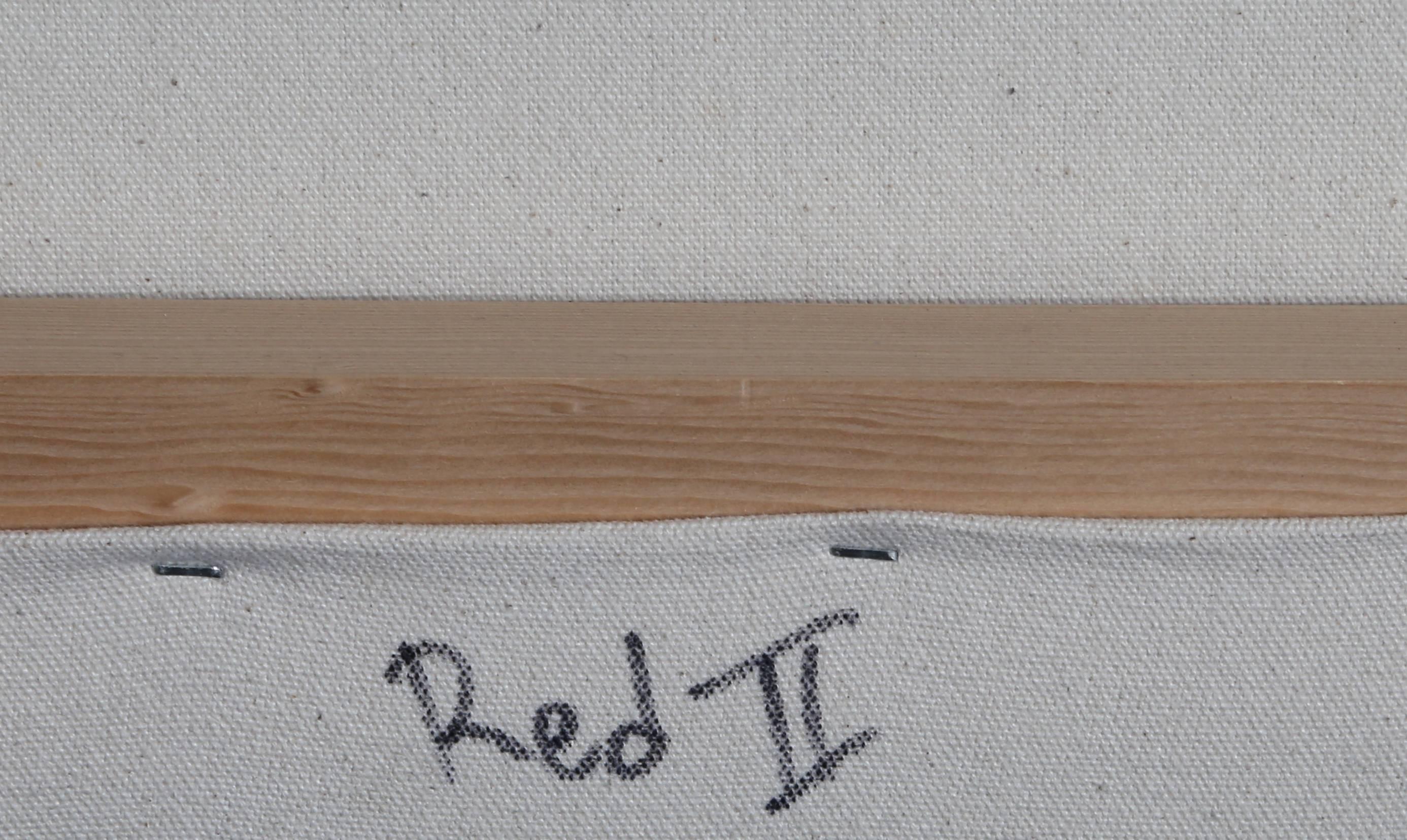 Rosso II, Pittura ad olio astratta su tela di Gustavo Schmidt in vendita 2
