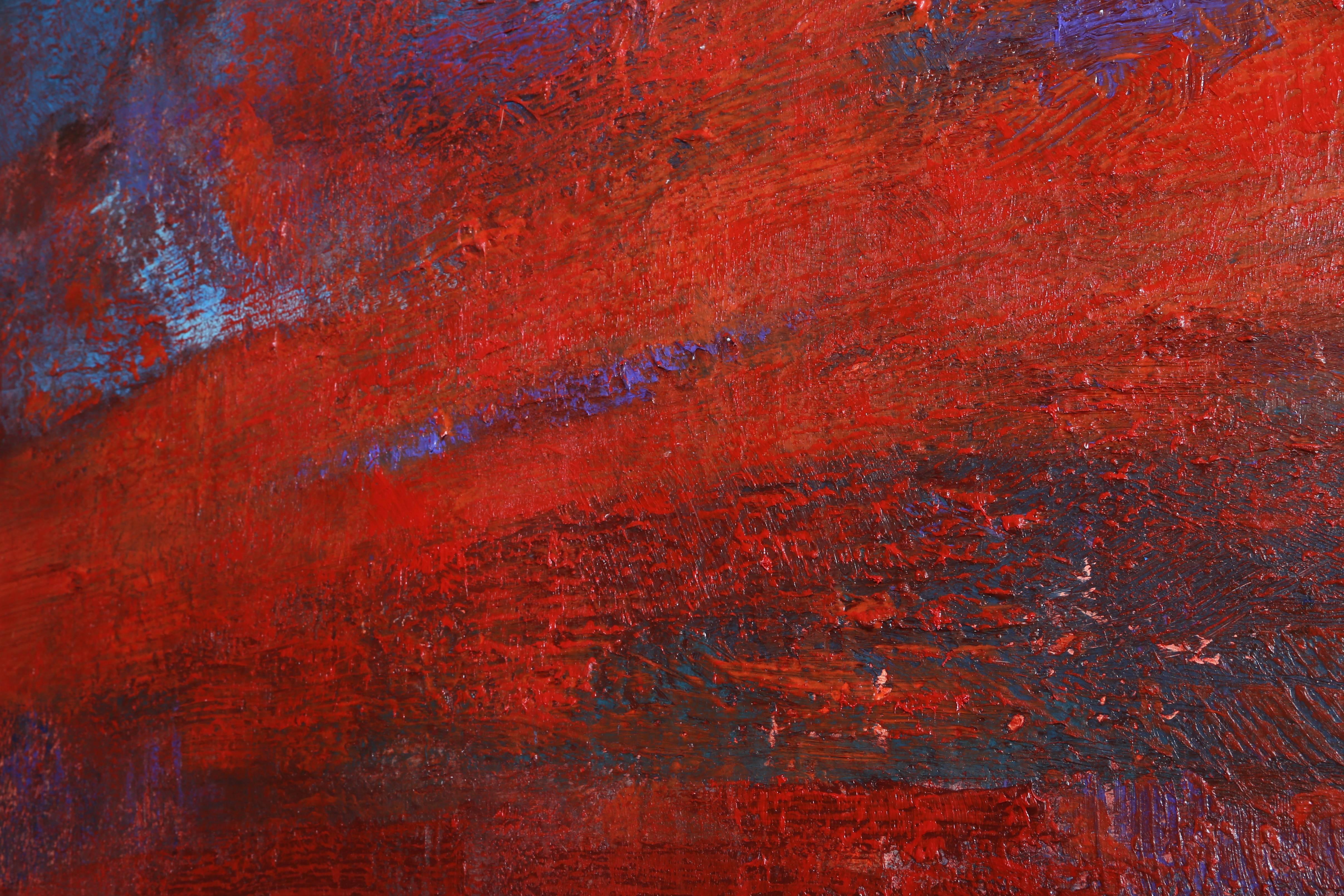 Untitled II, Abstract Expressionist Oil Painting on Canvas by Gustavo Schmidt For Sale 1