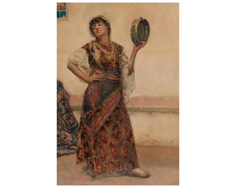 Gustavo Simoni (Italian, 18451926) A Watercolor of An “Orientalist