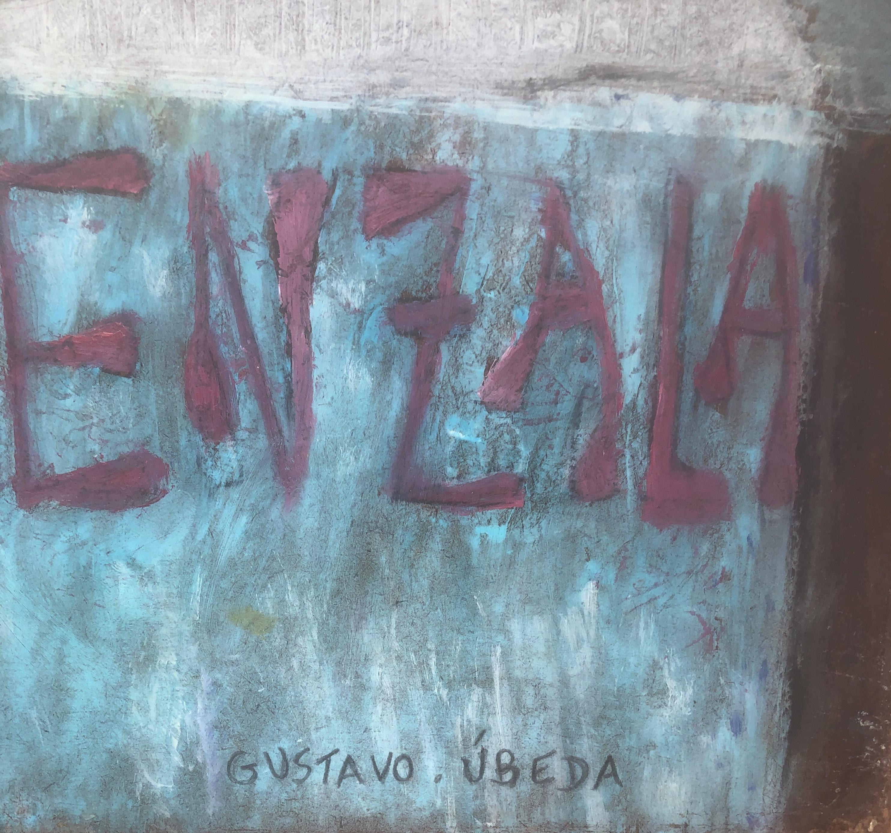 Escravo da Senzala Brazil oil on board painting surrealist - Painting by Gustavo Ubeda