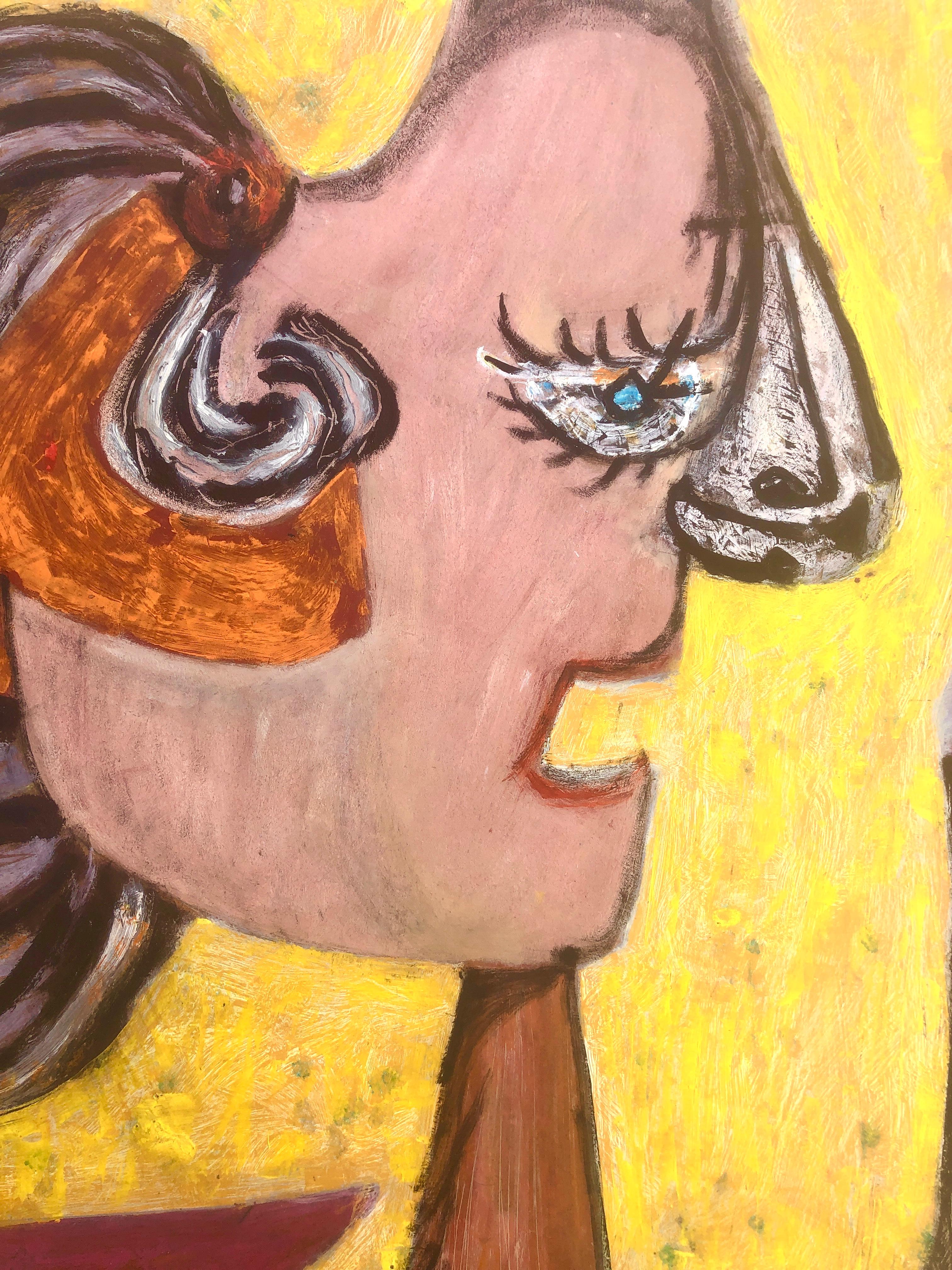Figura surreale picassiana olio su tavola pittura surrealismo Picasso Ubeda 3