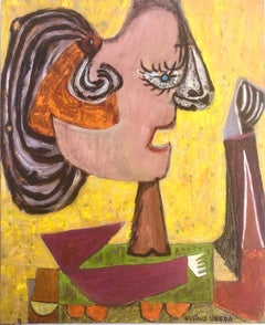 Figura surreale picassiana olio su tavola pittura surrealismo Picasso Ubeda