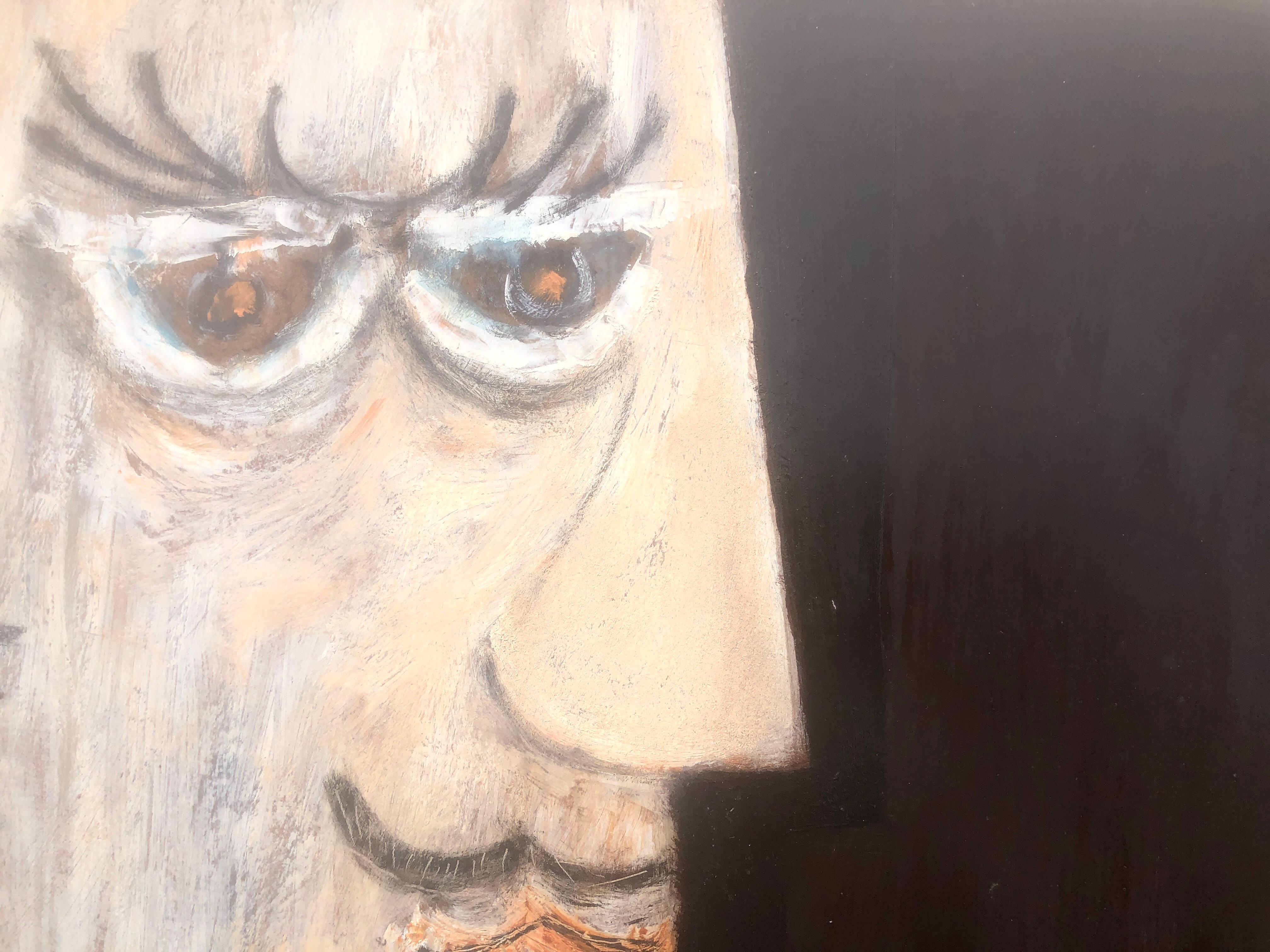 Scena surreale picassiana olio su tavola pittura surrealismo Picasso Ubeda - Painting Surrealismo di Gustavo Ubeda
