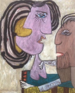 Scena surreale picassiana olio su tavola pittura surrealismo Picasso Ubeda