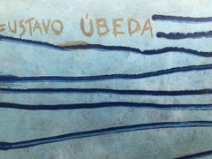 Surreal scene Brazil oil on board painting surrealist