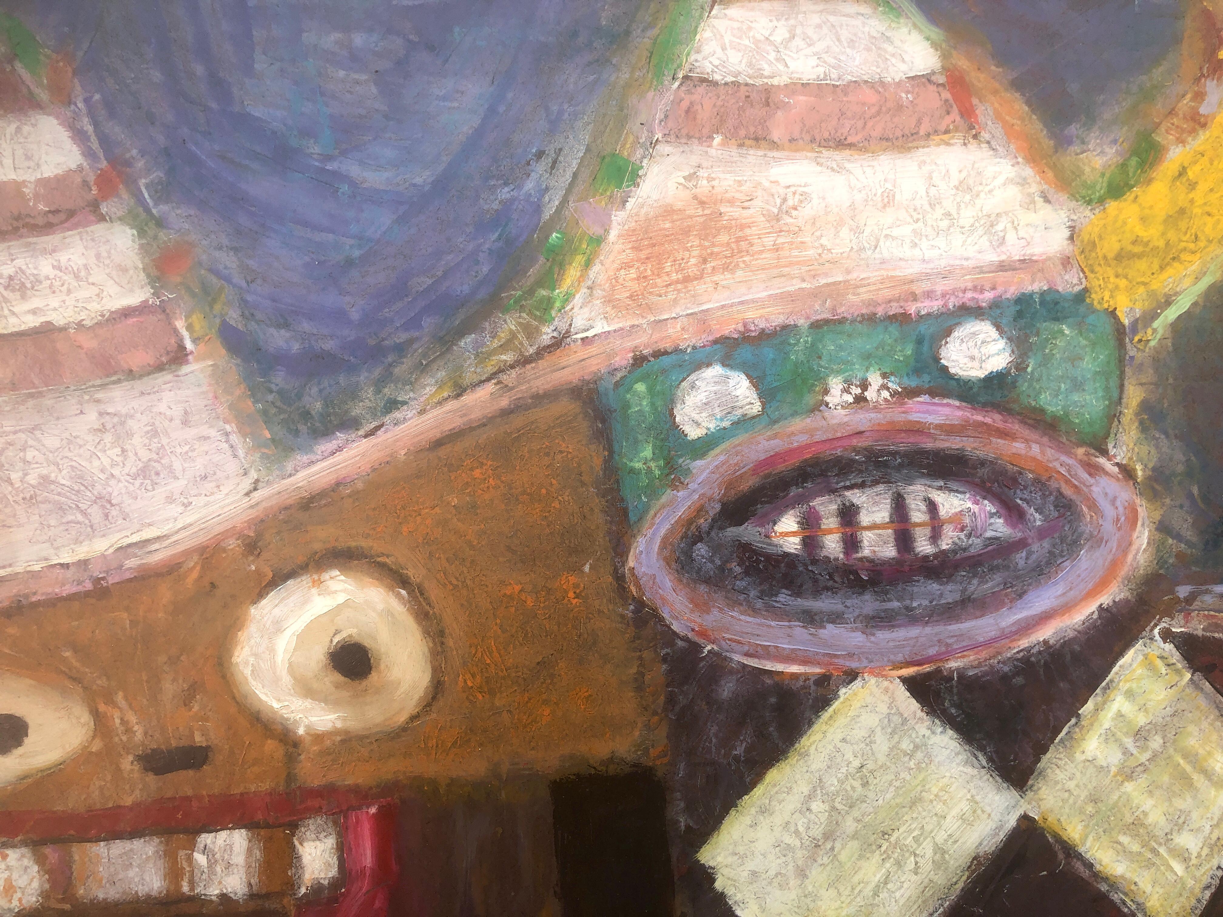Gustavo Úbeda (1930-1994) - Karneval - Acryl auf Platte
Maße Acryl 61x91 cm.
Rahmenlos.

Das Gemälde von Gustavo Úbeda Romero (Herencia, 1930 - Sao Paulo, 1994) stammt aus einer Familie von Malern, die durch Ästhetik und Verwandtschaft verbunden