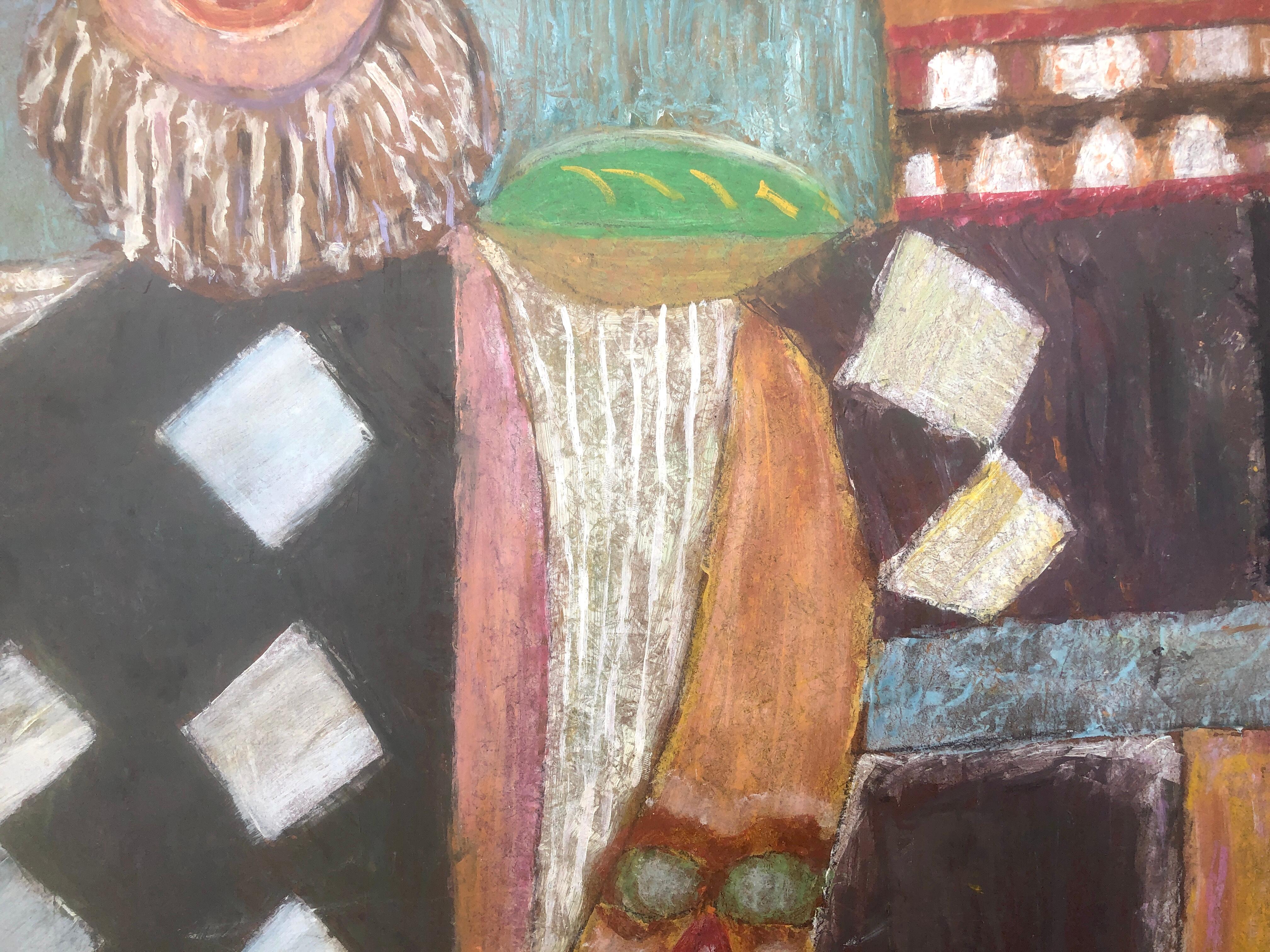 Carnevale surrealista acrilico su tavola pittura surrealismo Ubeda 1