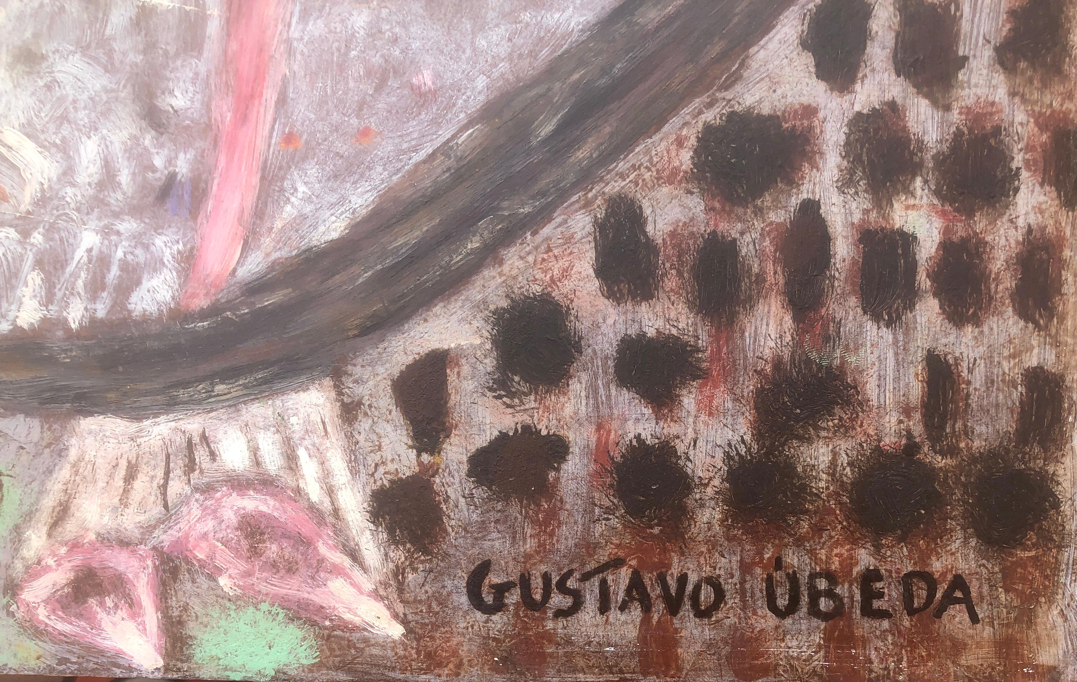 Nature morte surréaliste acrylique sur panneau peinture surréaliste Ubeda - Painting de Gustavo Ubeda