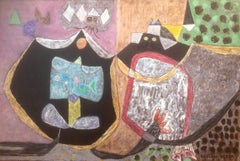 Bodegón surrealista acrílico sobre tabla pintura surrealismo Úbeda