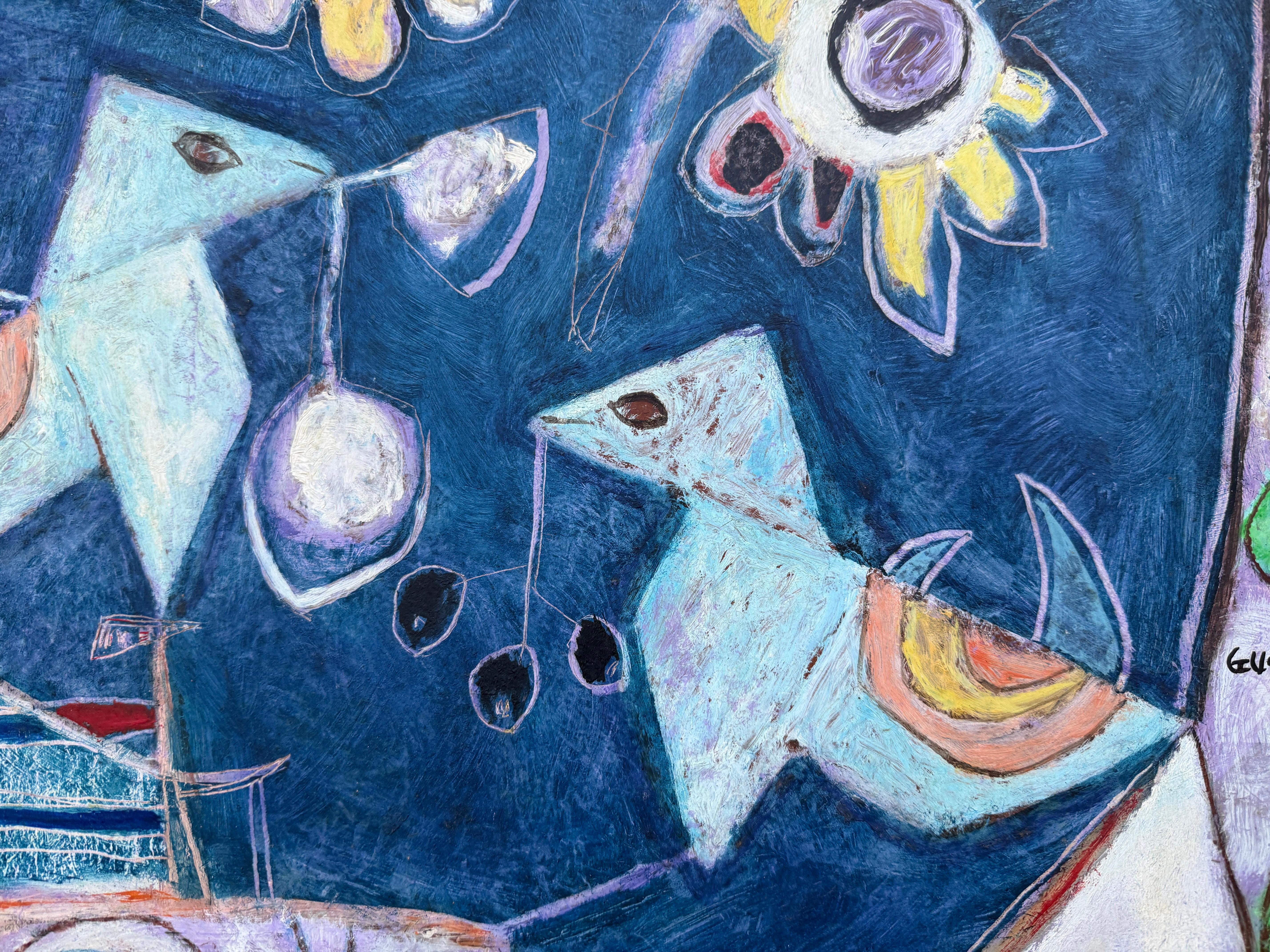 Ecos de Picasso óleo sobre tabla pintura surrealismo - Painting Surrealista de Gustavo Ubeda