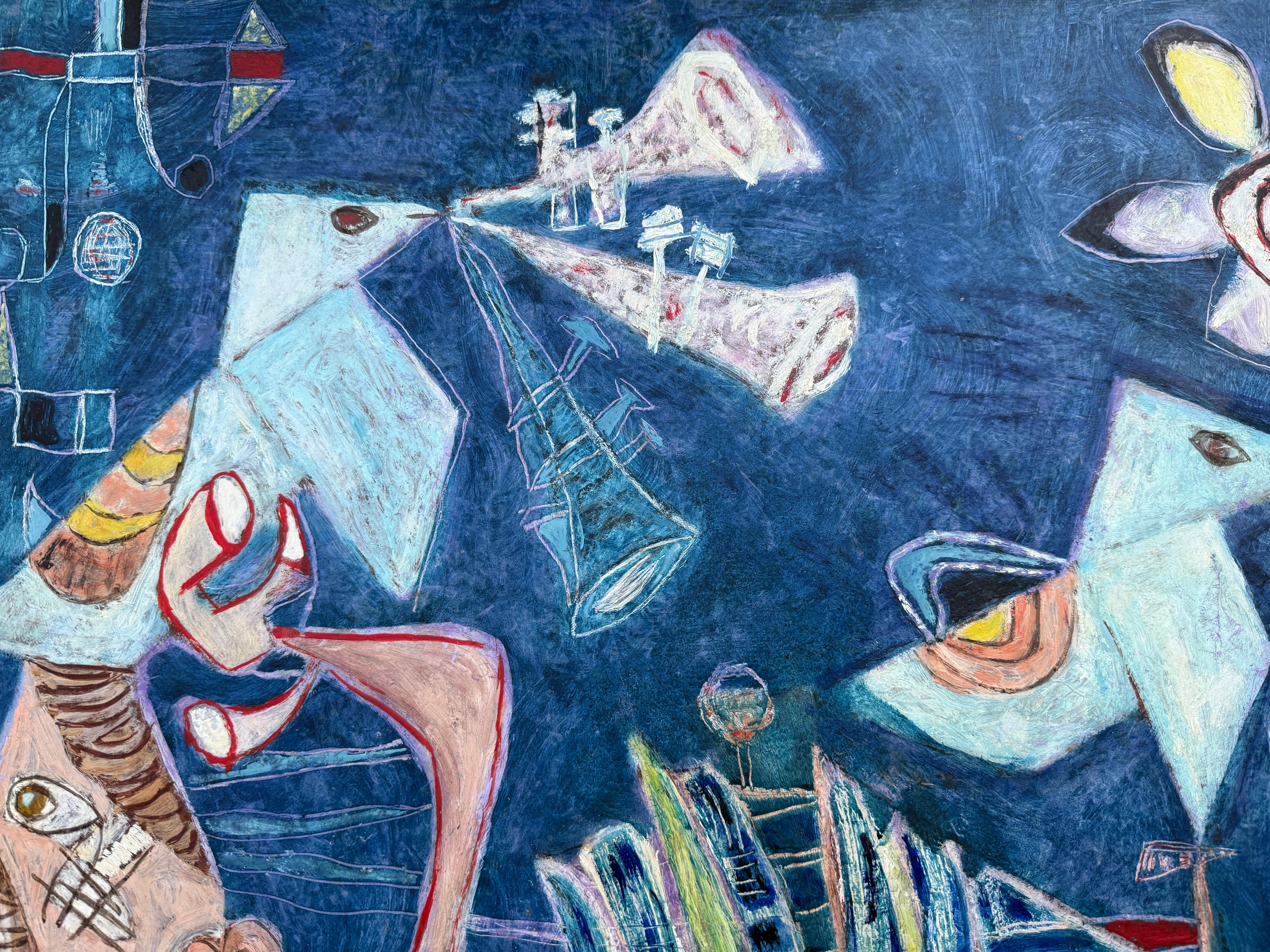 Ecos de Picasso óleo sobre tabla pintura surrealismo en venta 1