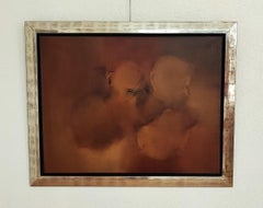 Sensation VII Abstract Expressionist Oil Painting, Framed, 1970s