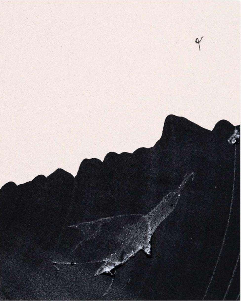 Gustavo Viani Abstract Painting – Ohne Titel - Viani Abstraktes Gemälde in Schwarz und Weiß