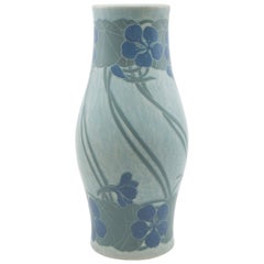 Antique Gustavsberg “3” Color Scraffito Cut Back Cameo Style Vase by Josef Ekberg