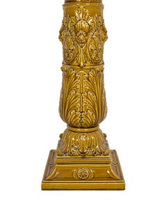 Gustavsberg Antique Swedish Ceramic Vase, Dated 1891