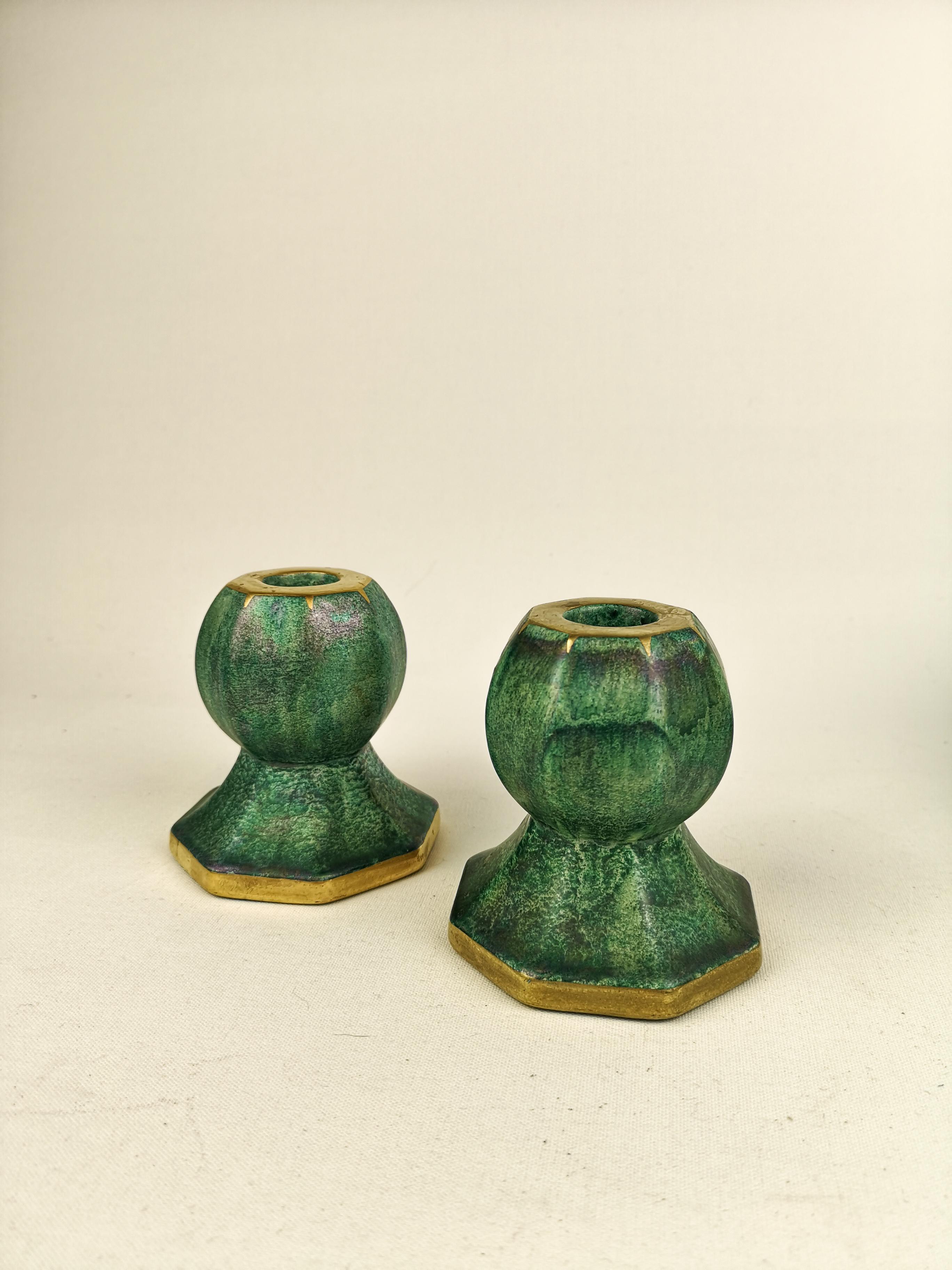 Gustavsberg Art Deco Bowl and Candlesticks Josef Ekberg For Sale 2