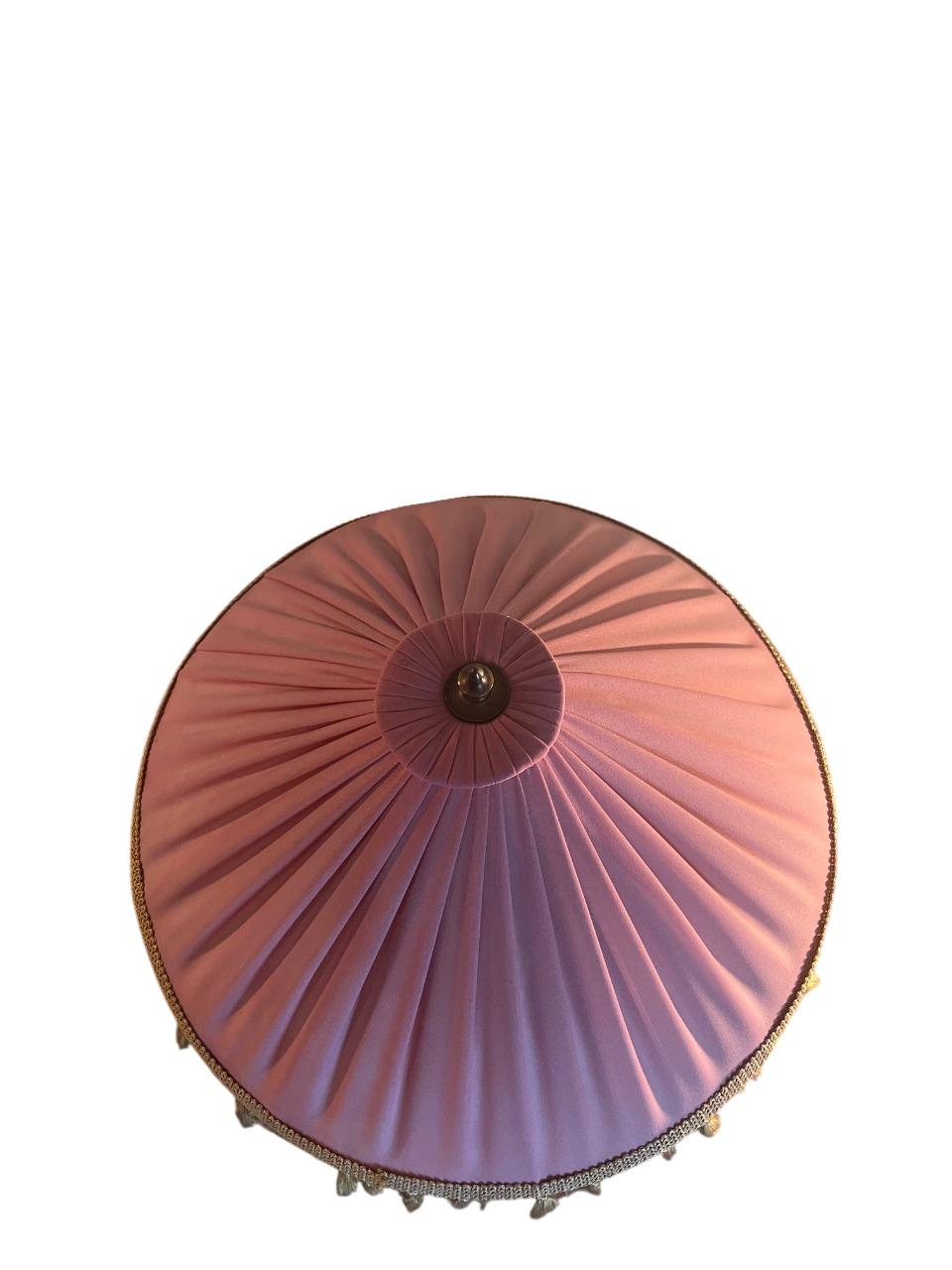 Josef Ekberg Swedish Art Deco Ceramic Table Lamp with Original Shade, 1928 For Sale 1