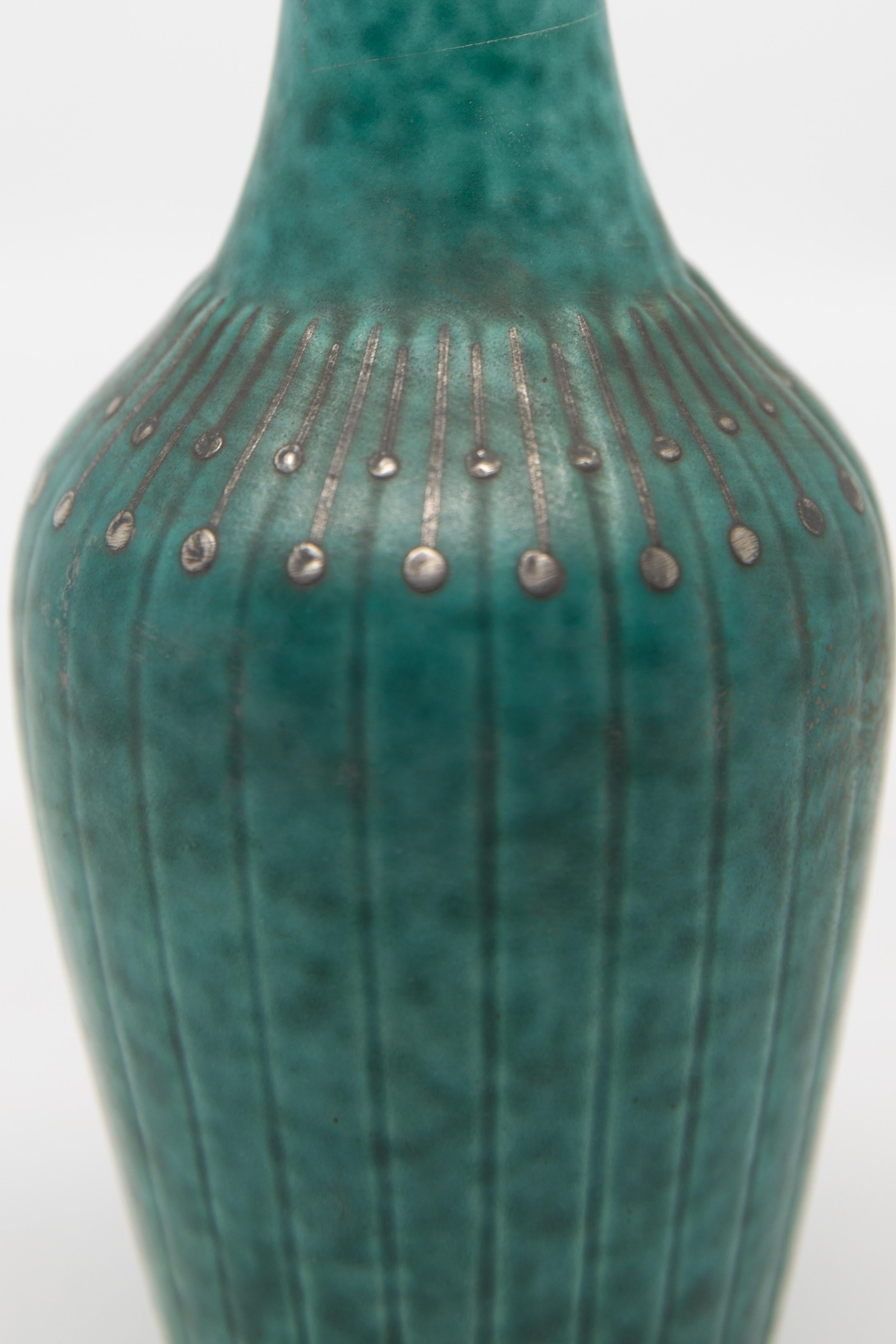 Glazed Gustavsberg Kåge Signed Argenta Vase, circa 1935