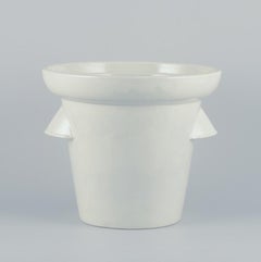 Gustavsberg, large "Granit" champagne cooler in white porcelain.