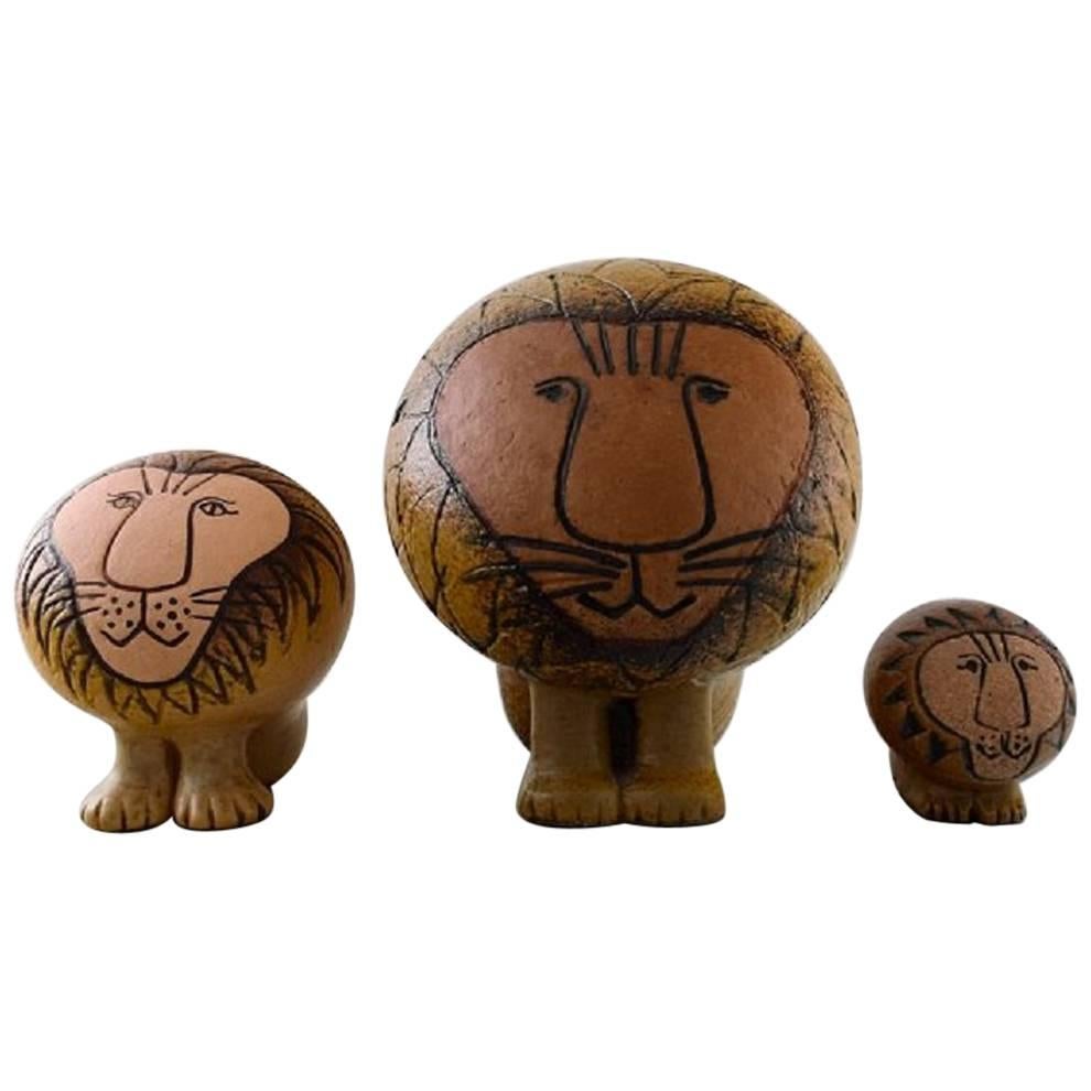 Gustavsberg Lisa Larson Pottery, Three Lions